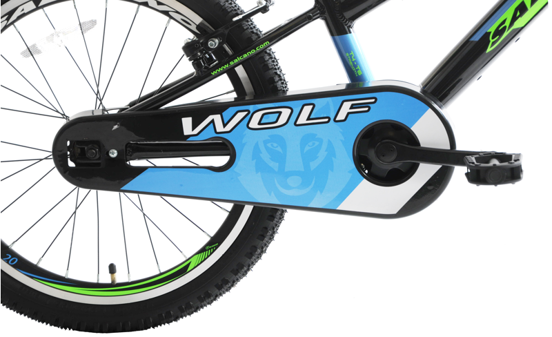 Salcano Wolf 20 Inch Wheel Kids Bike Black and Green-12